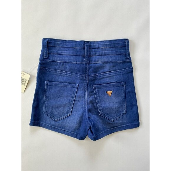 Guess Women’s High Waist Short Button Short Blue Size 25 - Picture 3 of 4